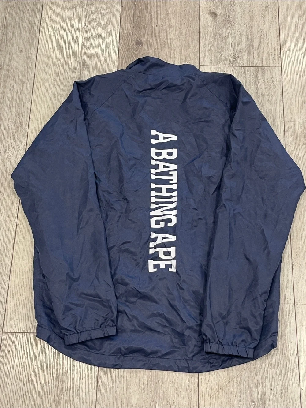 Men's Navy Windbreaker Jacket with Signature Ape Head